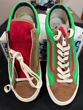 Vans Vault OG Style 36 LX Brown Red Green Corduroy Size 11